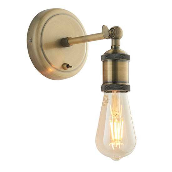 Hal Wall Light In Antique Brass