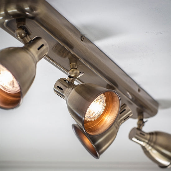 Westbury 4 Lights Ceiling Light In Antique Brass