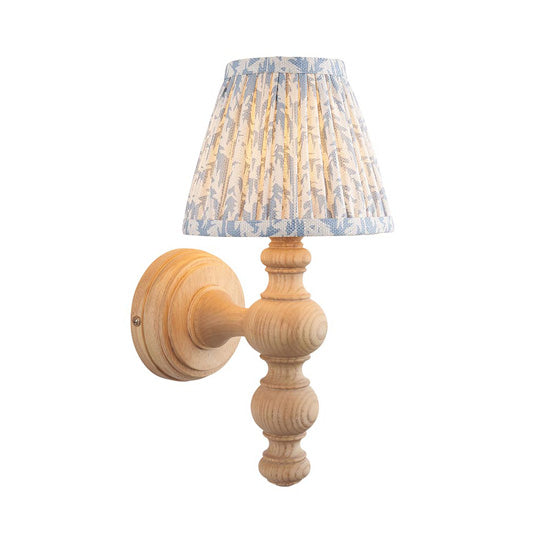 Bibury Leaf 16cm Shell Bay Fabric Shade Wall Light Natural Ash
