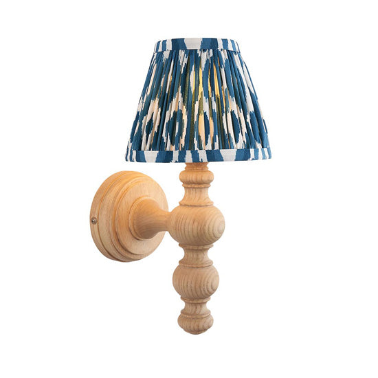 Bibury Ikat 16cm Marlin Fabric Shade Wall Light Natural Ash