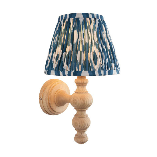Bibury Ikat 20cm Marlin Fabric Shade Wall Light Natural Ash