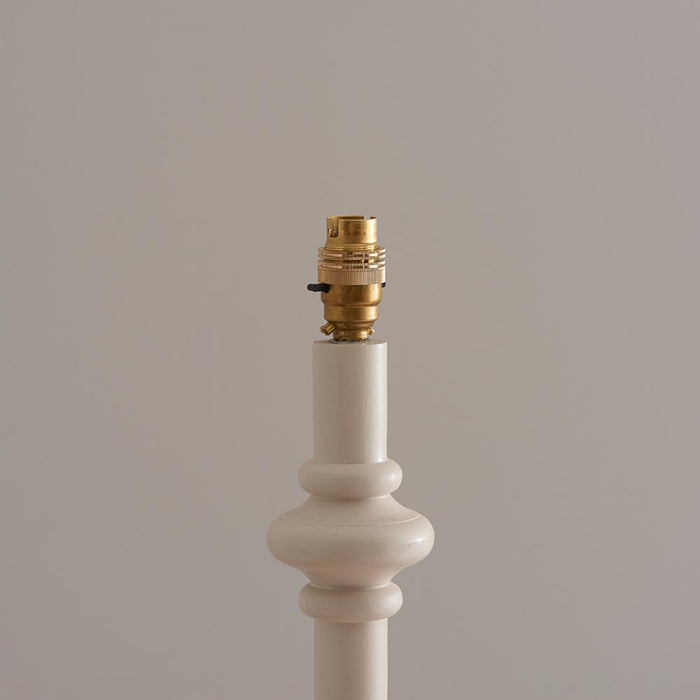 Carnaby And Ikat 40cm Pearl Grey Shade Floor Lamp With Satin Almond White Base