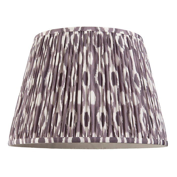 Carnaby And Ikat 40cm Pearl Grey Shade Floor Lamp With Satin Almond White Base