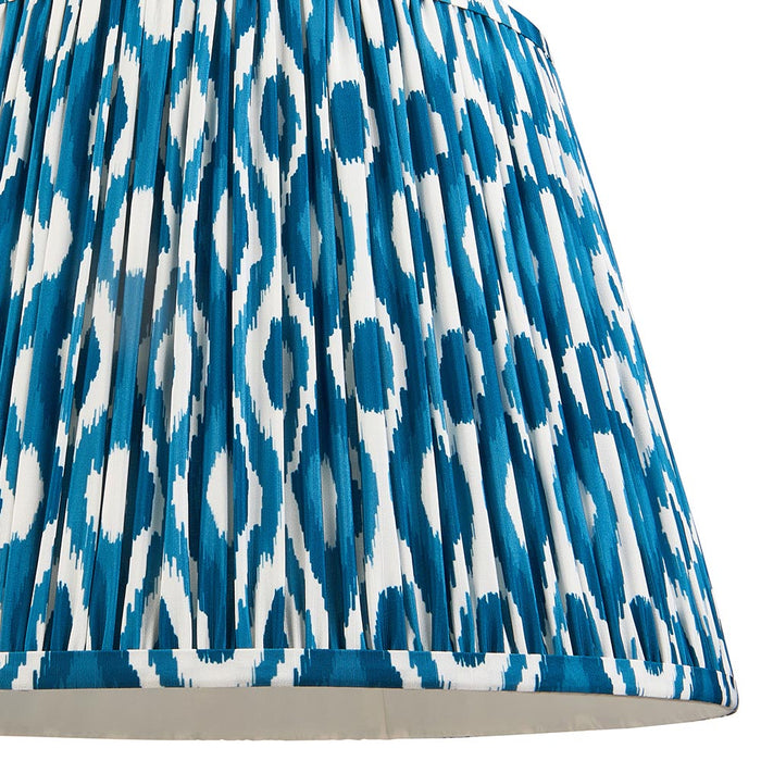 Carnaby And Ikat 40cm Marlin Blue Shade Floor Lamp With Satin Marlin Blue Base