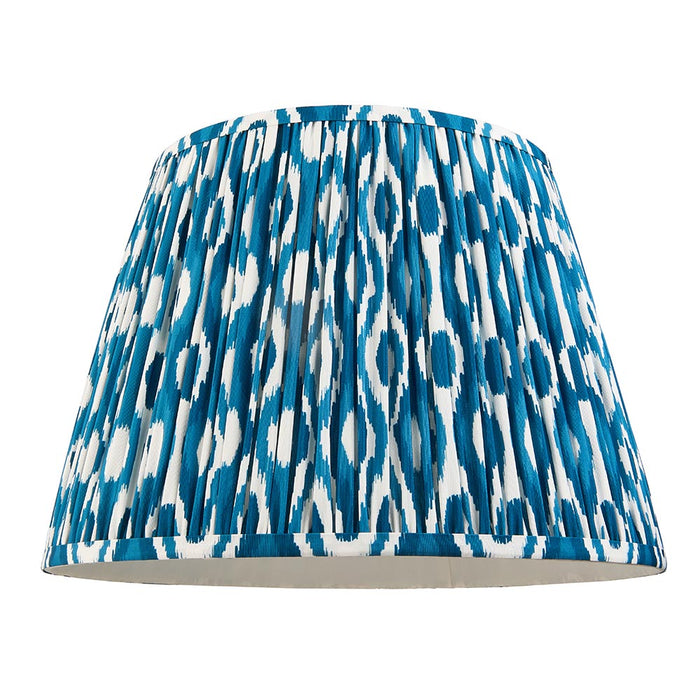 Carnaby And Ikat 40cm Marlin Blue Shade Floor Lamp With Satin Marlin Blue Base