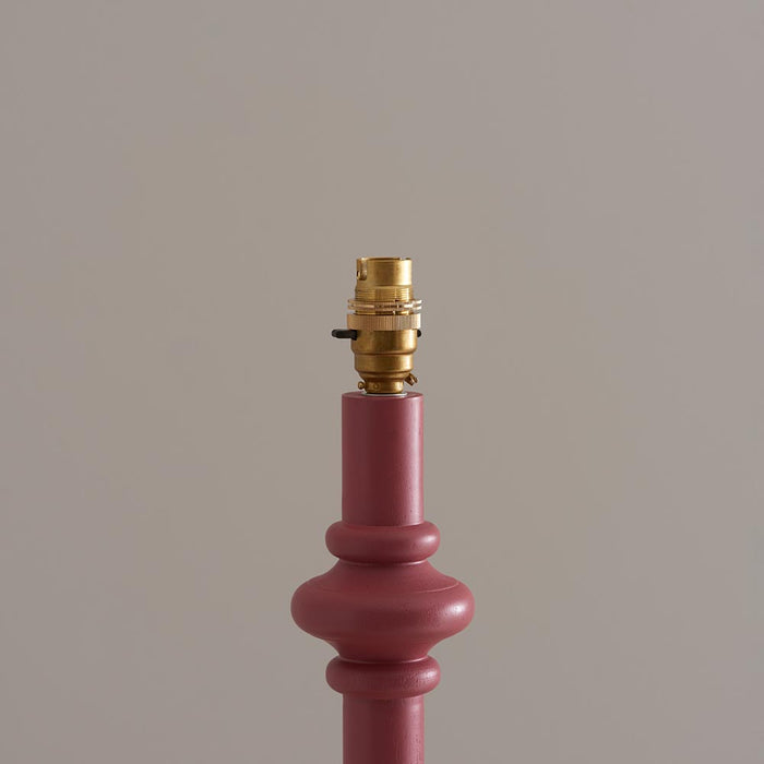 Carnaby And Ikat 40cm Neutral Shade Floor Lamp With Satin Pink Clay Base