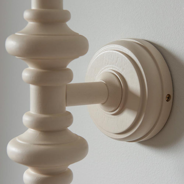 Carnaby And Ripple 20cm Marlin Blue Shade Wall Light With Satin Almond White Base
