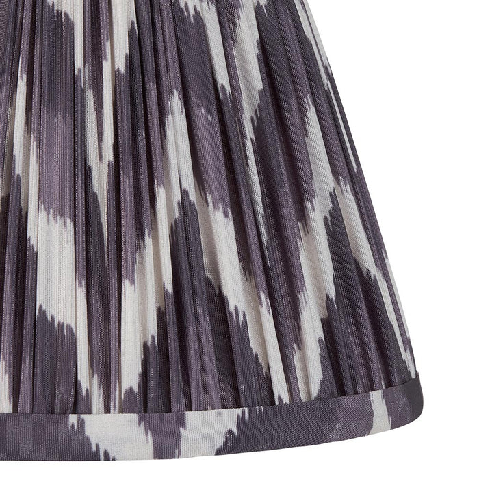 Carnaby And Zigzag 20cm Pearl Grey Shade Wall Light Satin Almond White Base