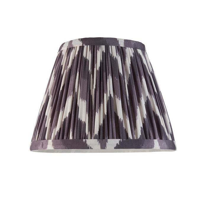 Carnaby And Zigzag 20cm Pearl Grey Shade Wall Light Satin Almond White Base