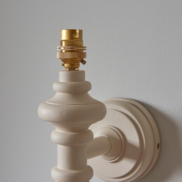 Carnaby And Zigzag 20cm Cotswold Green Shade Wall Light Satin Almond White Base