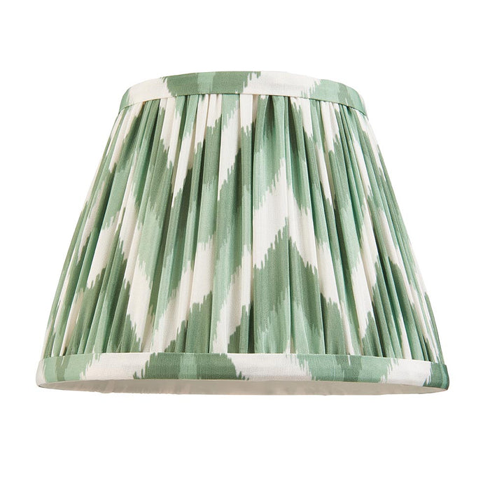 Carnaby And Zigzag 20cm Cotswold Green Shade Wall Light Satin Almond White Base