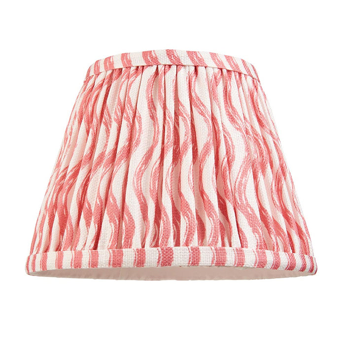 Carnaby And Ripple 20cm Coral Pink Shade Wall Light With Satin Cotswold Green Base
