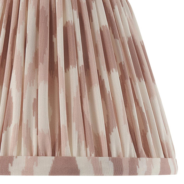 Carnaby And Ikat 20cm Neutral Shade Wall Light With Satin Pink Clay Base