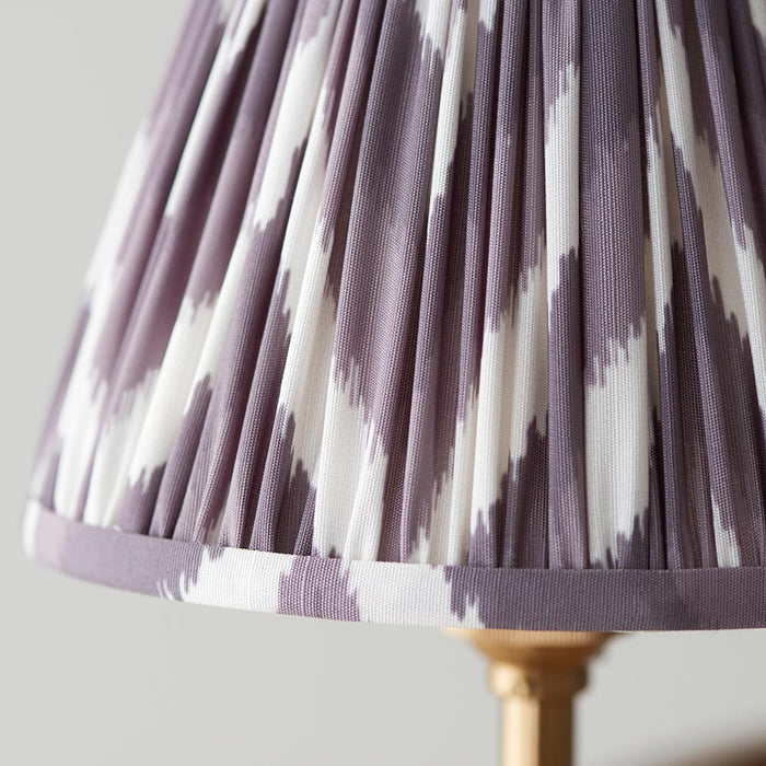 Chester And Zigzag 6 Lights 16cm Pearl Grey Shade Ceiling Light In Aged Brass
