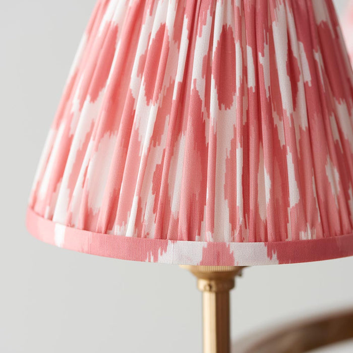 Chester And Ikat 6 Lights 16cm Coral Pink Shade Ceiling Light In Aged Brass