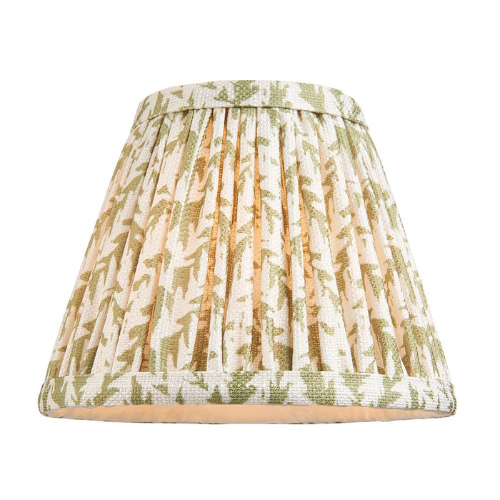 Chester And Leaf 6 Lights 16cm Herb Garden Green Shade Ceiling Light In Aged Brass
