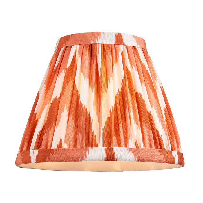 Chester And Zigzag 6 Lights 16cm Apricot Orange Shade Ceiling Light In Aged Brass