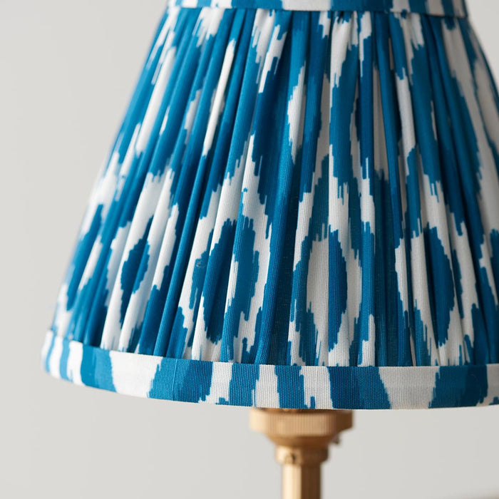 Chester And Ikat 6 Lights 16cm Marlin Blue Shade Ceiling Light In Aged Brass