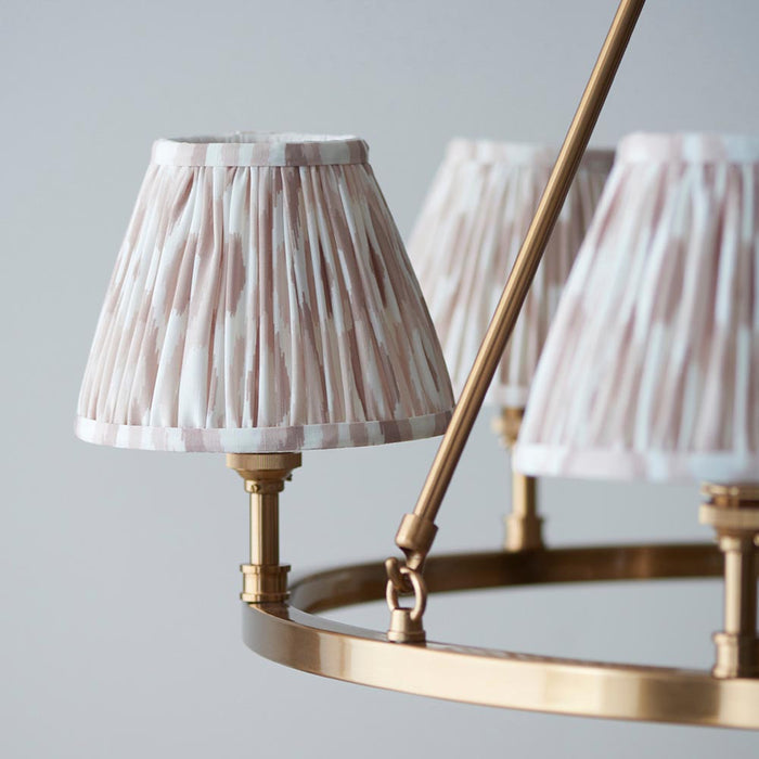 Chester And Ikat 6 Lights 16cm Neutral Shade Ceiling Light In Aged Brass