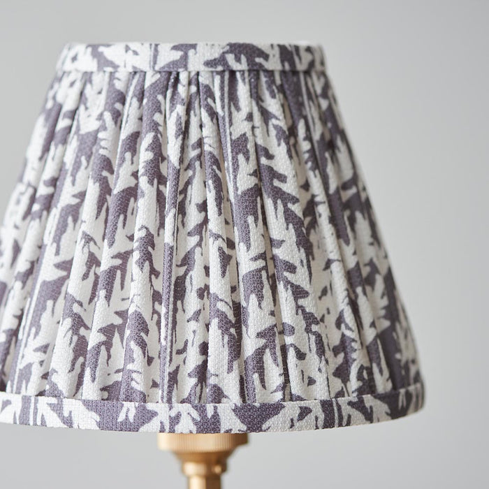 Chester And Leaf 3 Lights 16cm Pearl Grey Shade Ceiling Light In Aged Brass