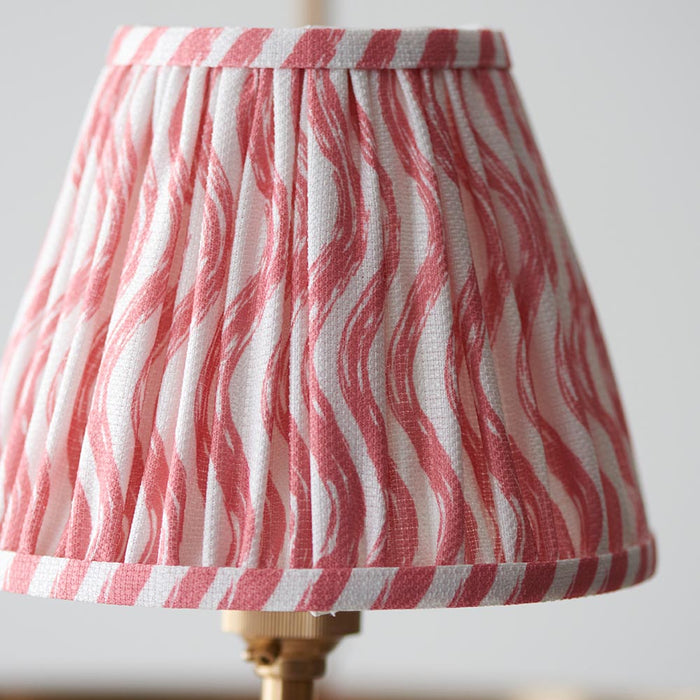 Chester And Ripple 3 Lights 16cm Coral Pink Shade Ceiling Light In Aged Brass