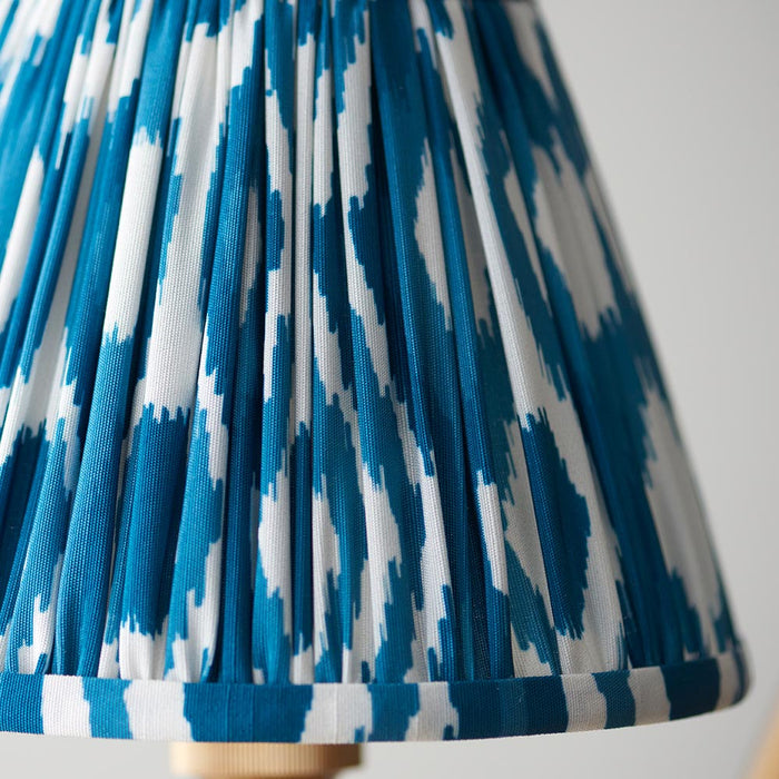 Chester And Ikat 3 Lights 16cm Marlin Blue Shade Ceiling Light In Aged Brass