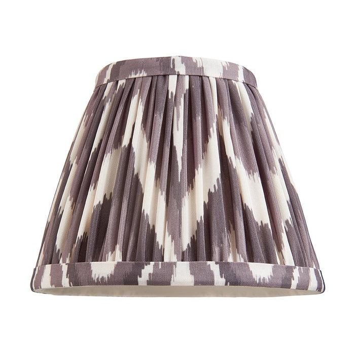 Chester And Zigzag 16cm Pearl Grey Shade Wall Light In Aged Brass
