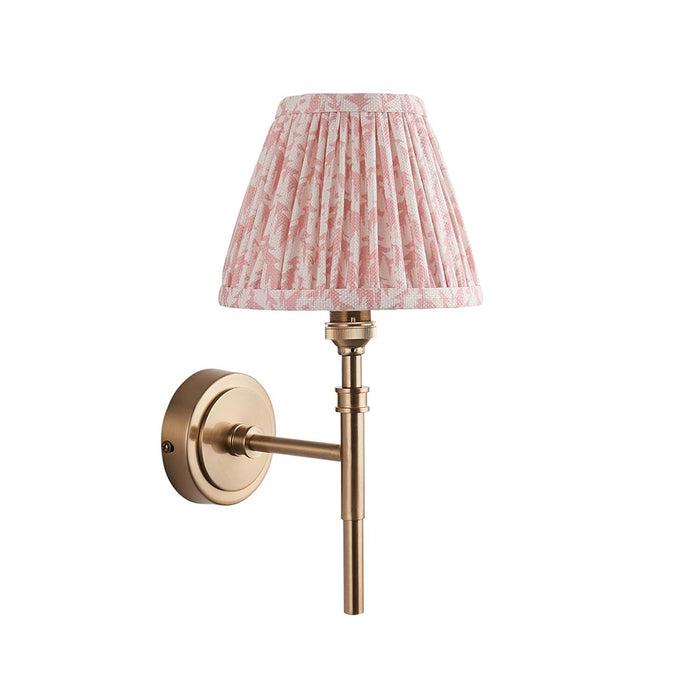 Chester And Leaf 16cm Peachy Keen Shade Wall Light In Aged Brass