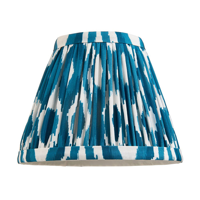 Chester And Ikat 16cm Marlin Blue Shade Wall Light In Aged Brass