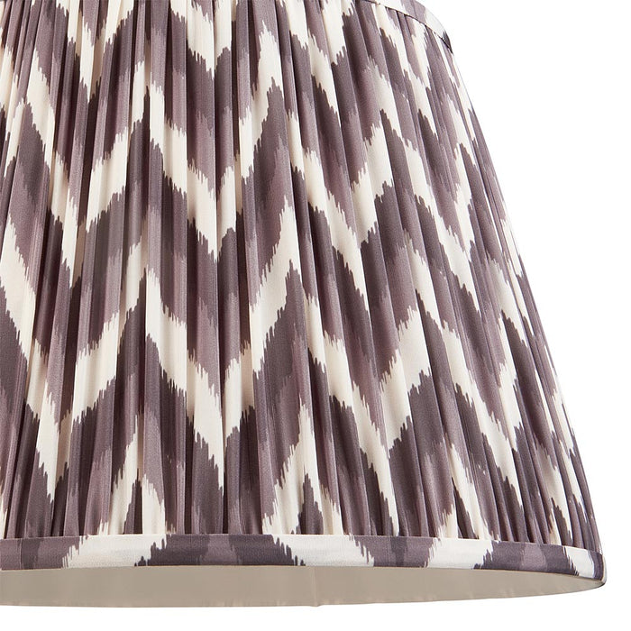 Higgledy And Zigzag 40cm Pearl Grey Shade Floor Lamp With Gloss Almond White Base