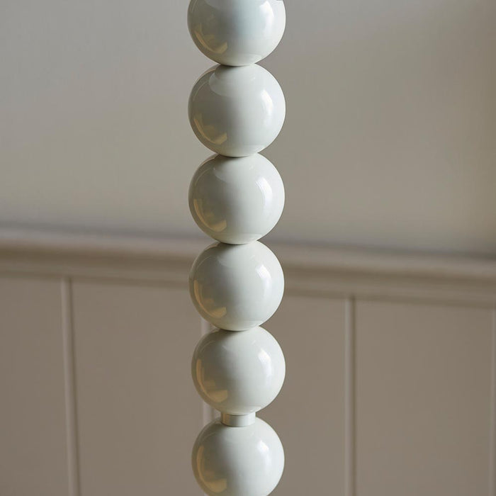 Higgledy And Zigzag 40cm Apricot Orange Shade Floor Lamp With Gloss Almond White Base