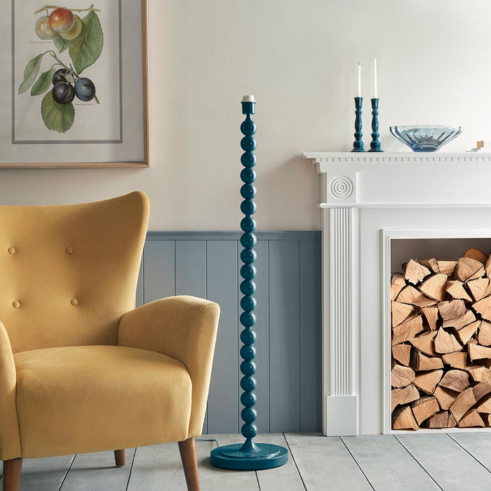 Higgledy And Ripple 40cm Marlin Blue Shade Floor Lamp With Gloss Marlin Blue Base