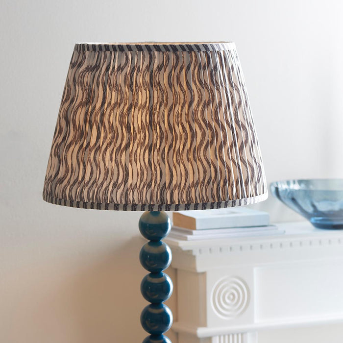 Higgledy And Ripple 40cm Pearl Grey Shade Floor Lamp With Gloss Marlin Blue Base