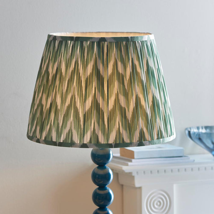 Higgledy And Zigzag 40cm Cotswold Green Shade Floor Lamp With Gloss Marlin Blue Base