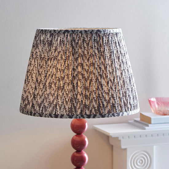 Higgledy And Leaf 40cm Pearl Grey Shade Floor Lamp With High Gloss Pink Clay Base