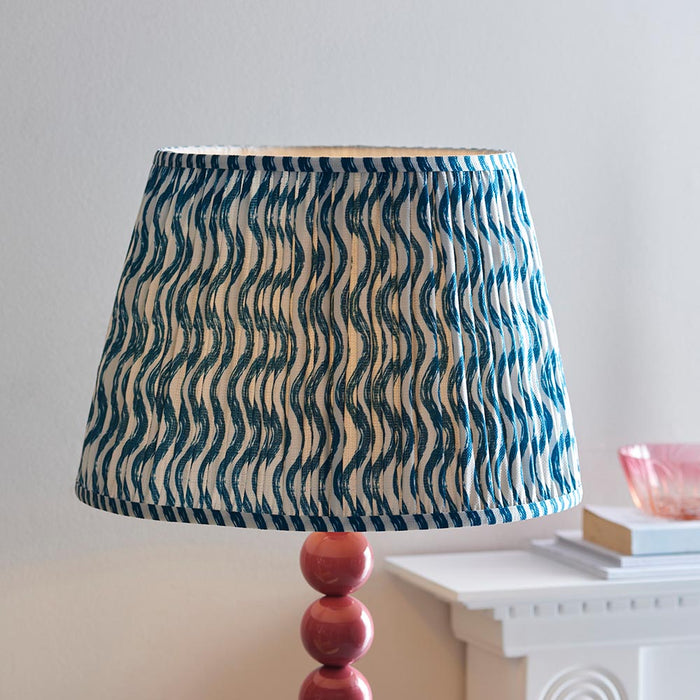 Higgledy And Ripple 40cm Marlin Blue Shade Floor Lamp With Gloss Pink Clay Base