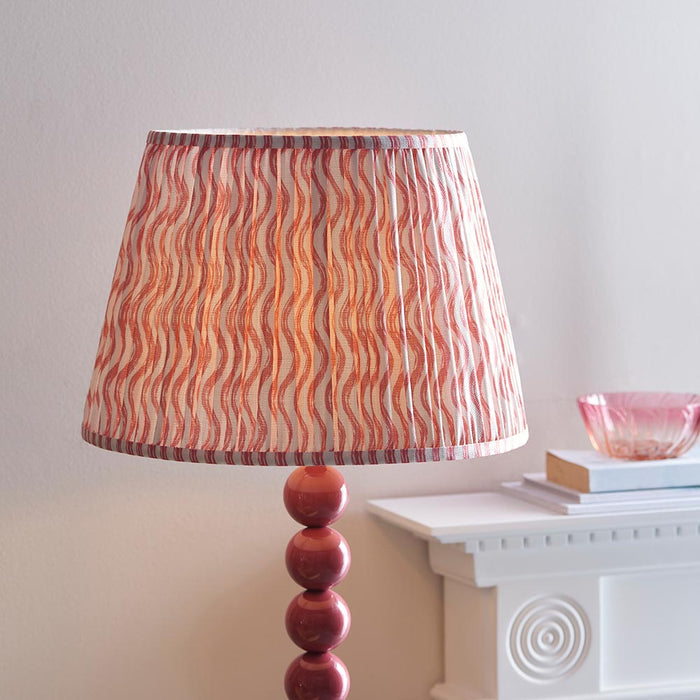 Higgledy And Ripple 40cm Coral Pink Shade Floor Lamp With Gloss Pink Clay Base