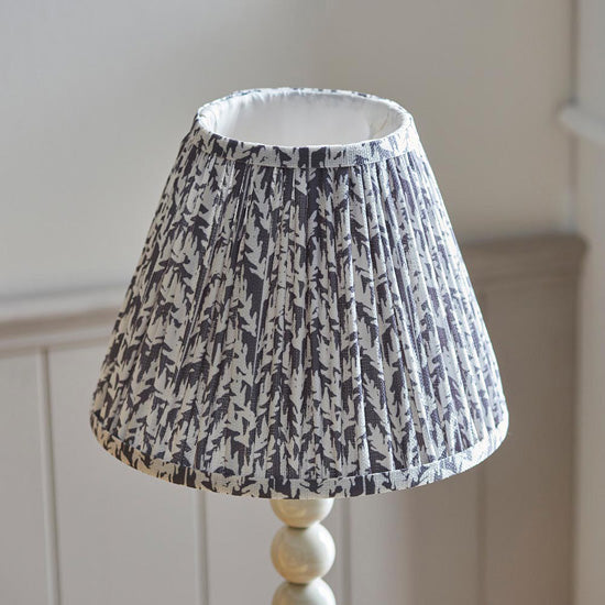 Higgledy And Leaf 25cm Pearl Grey Shade Table Lamp With High Gloss Almond White Base