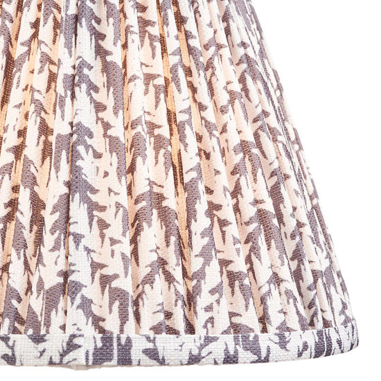 Higgledy And Leaf 25cm Pearl Grey Shade Table Lamp With High Gloss Almond White Base