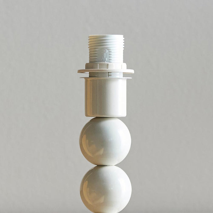 Higgledy And Ripple 25cm Marlin Blue Shade Table Lamp With Gloss Almond White Base