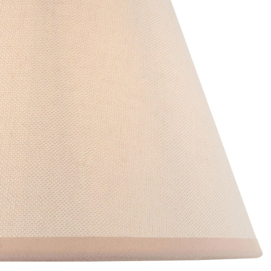 Higgledy And Ivy 25cm Vintage White Shade Table Lamp With High Gloss Almond White Base