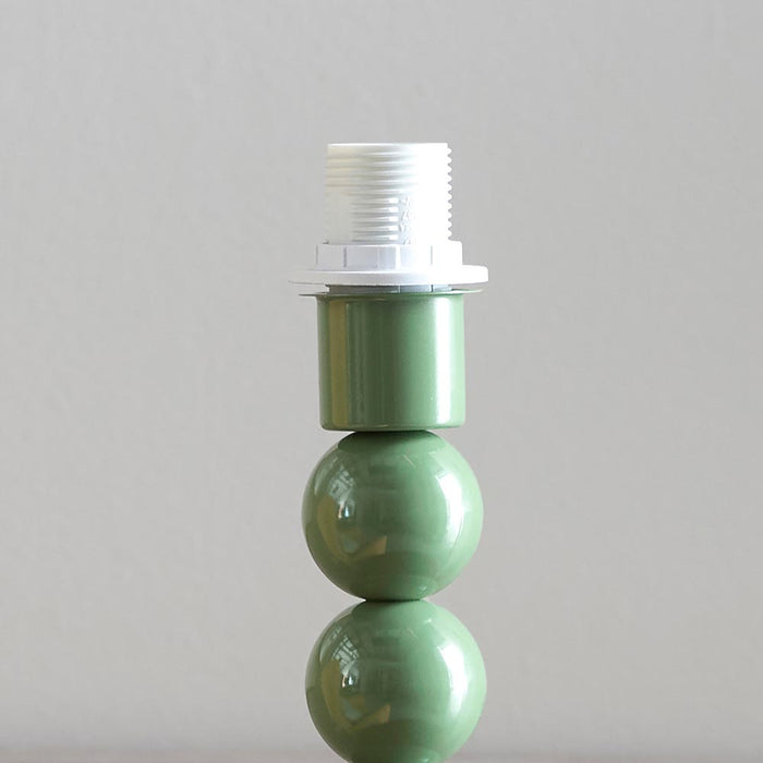 Higgledy And Ripple 25cm Coral Pink Shade Table Lamp With Gloss Cotswold Green Base