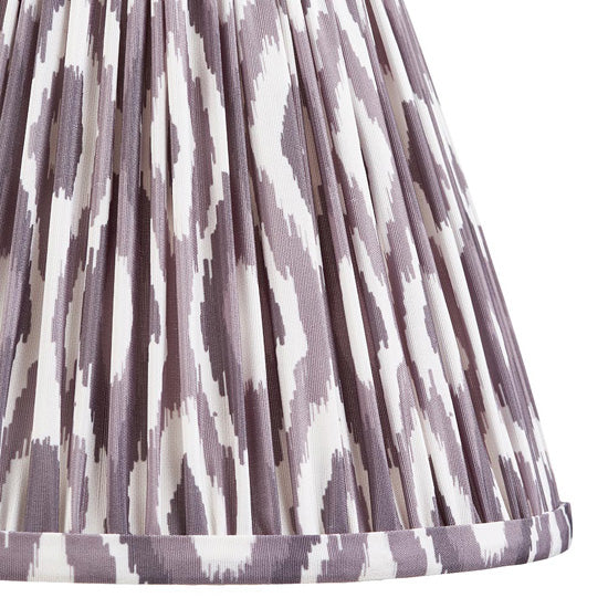 Higgledy And Ikat 25cm Pearl Grey Shade Table Lamp With High Gloss Marlin Blue Base