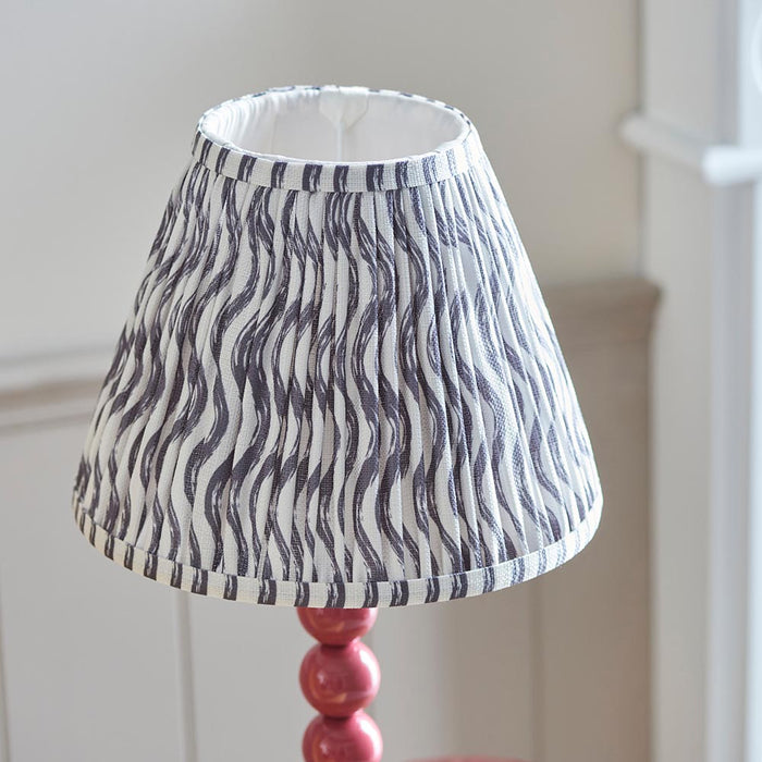 Higgledy And Ripple 25cm Pearl Grey Shade Table Lamp With Gloss Pink Clay Base