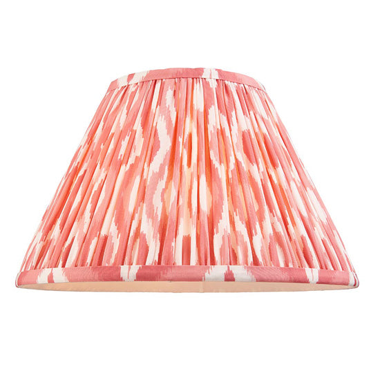 Hidcote And Ikat 30cm Coral Pink Shade Table Lamp With Country Classic Base