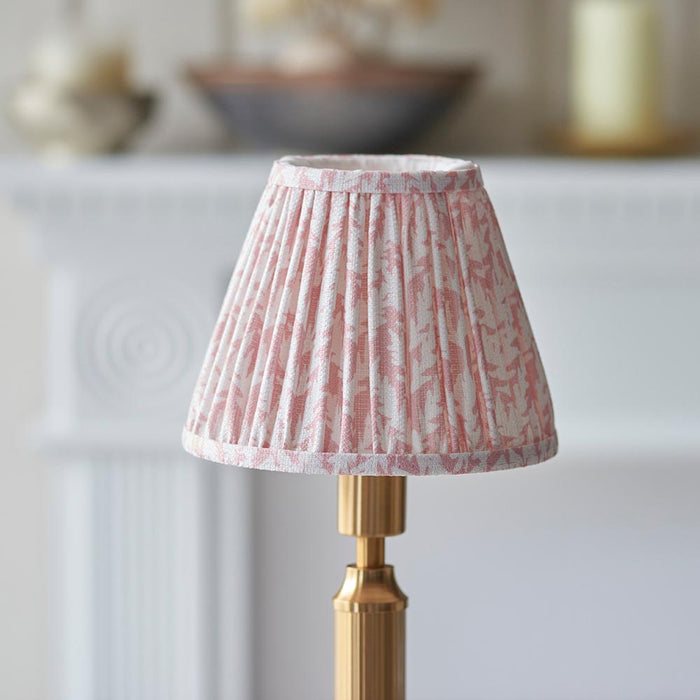 Trobridge Rechargeable And Leaf 16cm Peachy Keen Shade Table Lamp In Brushed Aged Brass