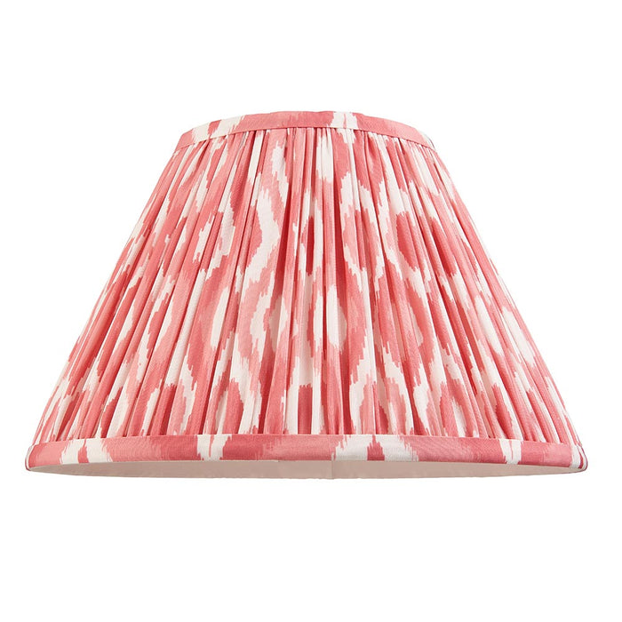 Myrtle And Ikat 30cm Coral Pink Shade Table Lamp With Gloss Pink Clay Base