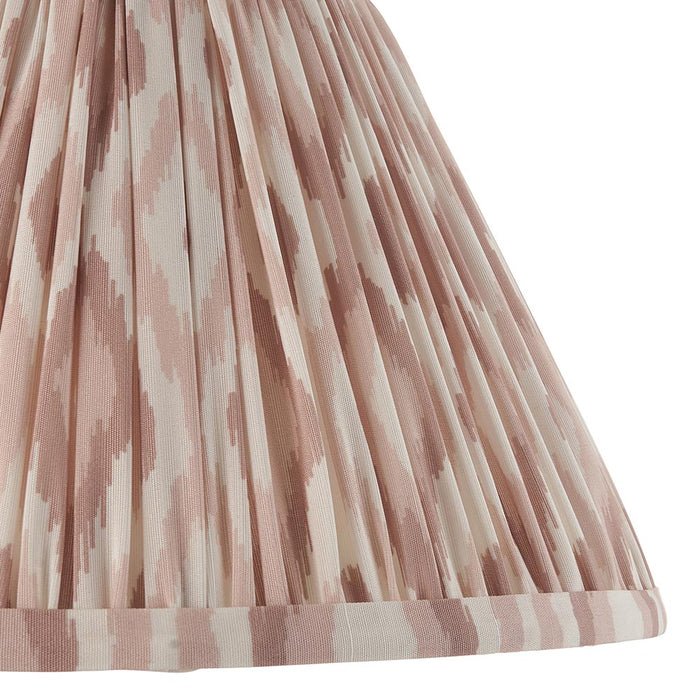 Myrtle And Ikat 30cm Neutral Shade Table Lamp With Gloss Pink Clay Base