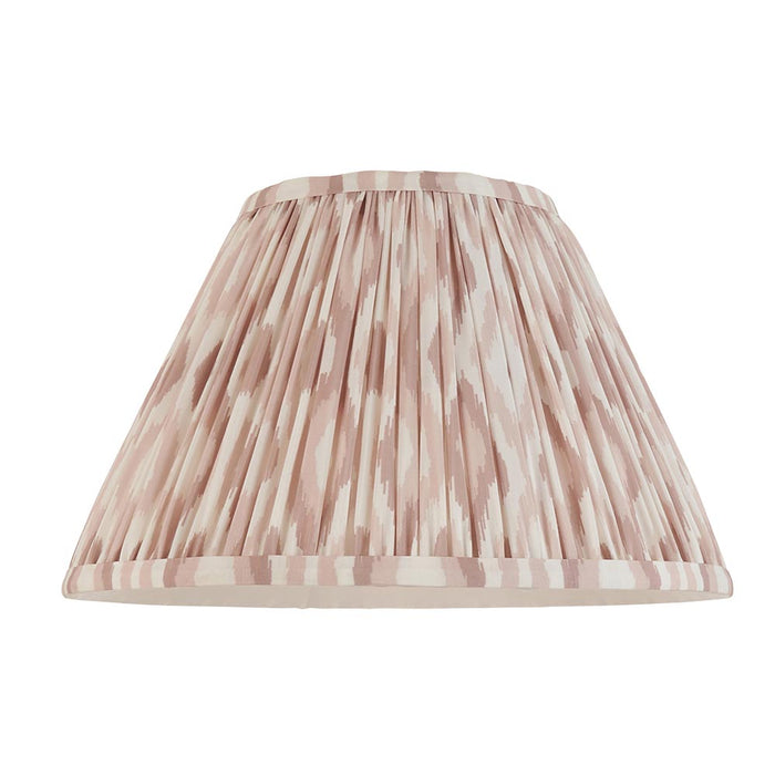 Myrtle And Ikat 30cm Neutral Shade Table Lamp With Gloss Pink Clay Base