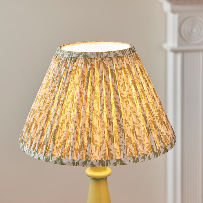 Myrtle And Leaf 30cm Herb Garden Green Shade Table Lamp With Gloss Cotswold Green Base